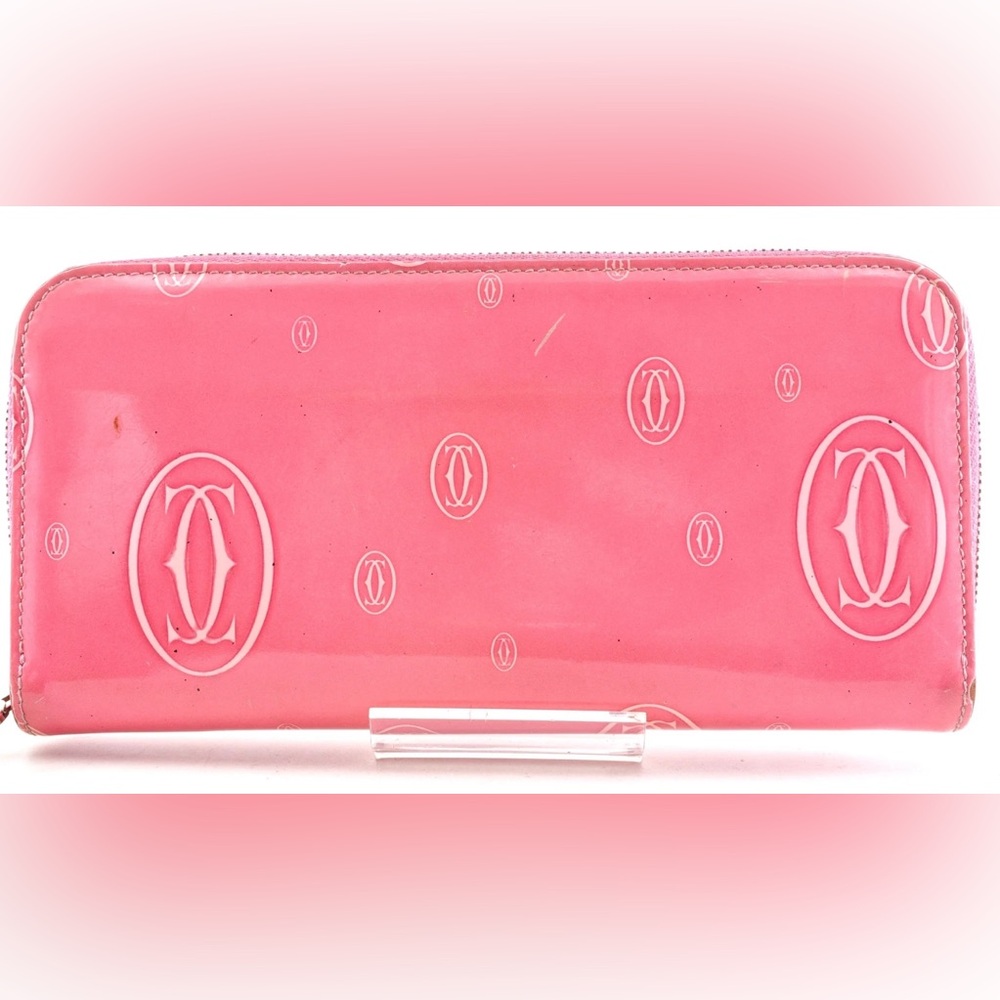 Authentic Must De Cartier Happy Birthday zippy wallet GUC